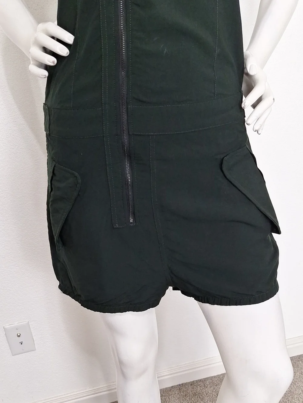 G-Star Raw Cargo Dark Green Avi Grunge Utility Techwear Gorpcore Romper Size S